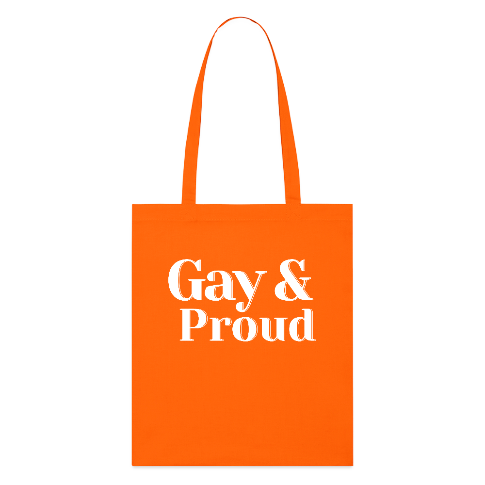 Gay & Proud | Pride Bio-Stoffbeutel [SIMPLE] - Tieforange