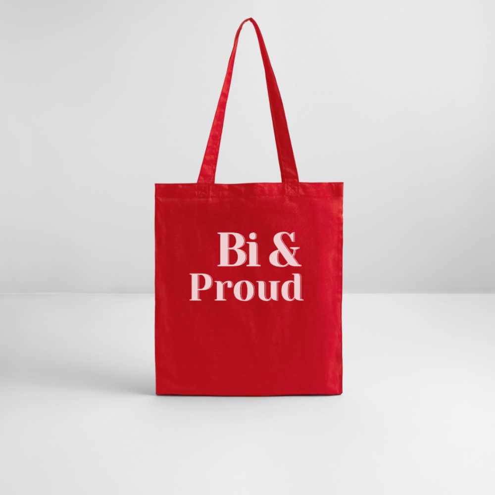 Bi & Proud | Pride Bio-Stoffbeutel [SIMPLE] - Rot