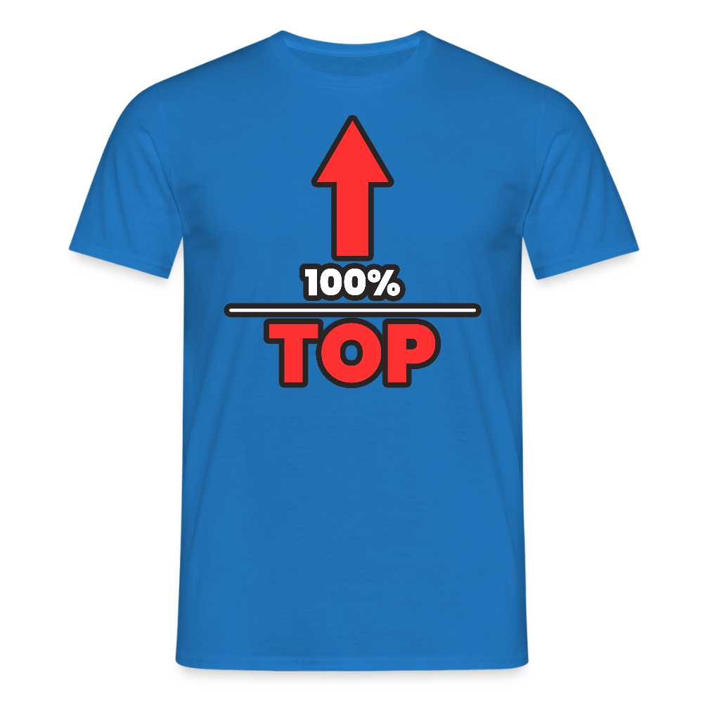100% TOP [PFEIL] | Kink Fetish Pride T-Shirt - Royalblau