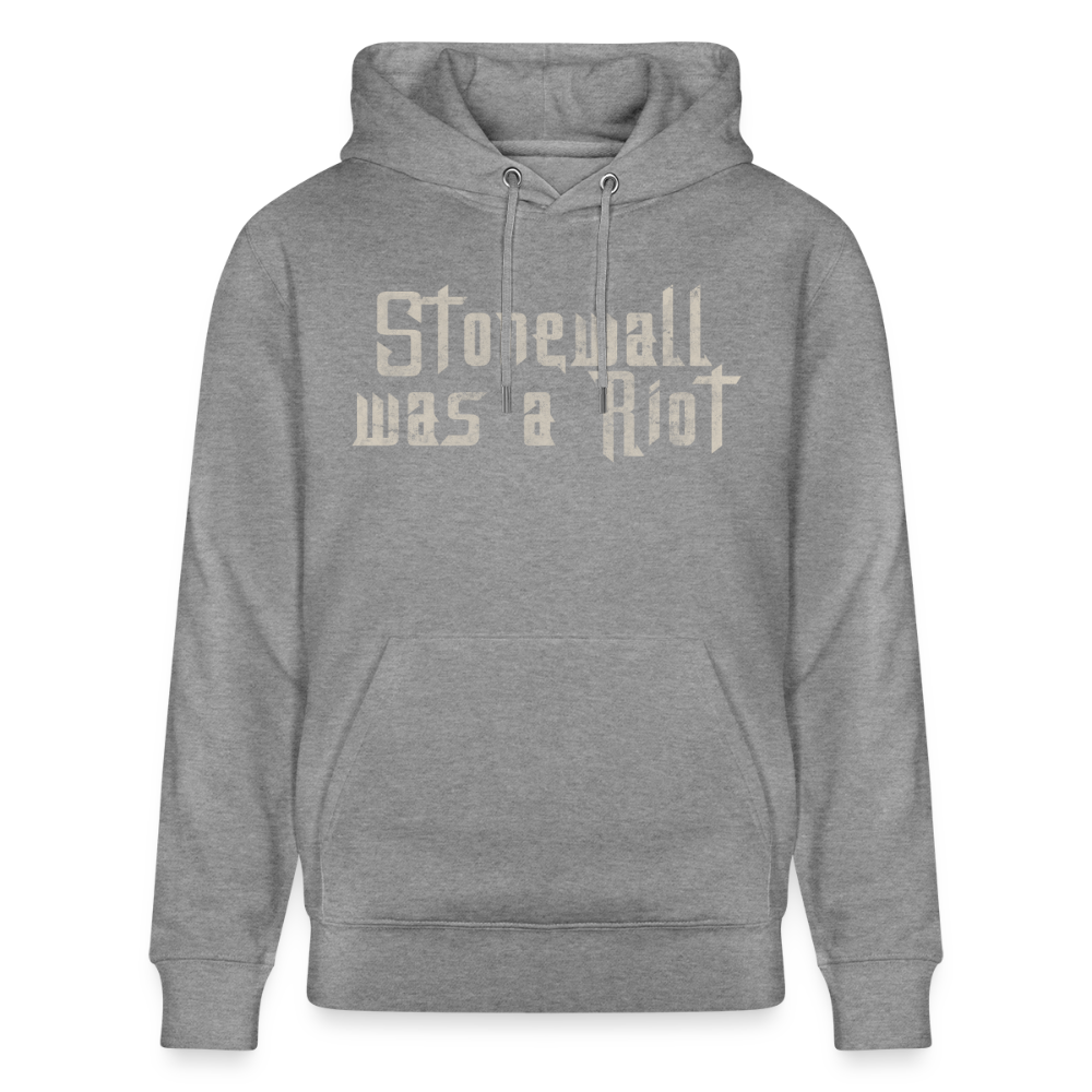 Stonewall was a Riot | Pride Bio-Hoodie Unisex - Hellgrau marmoriert