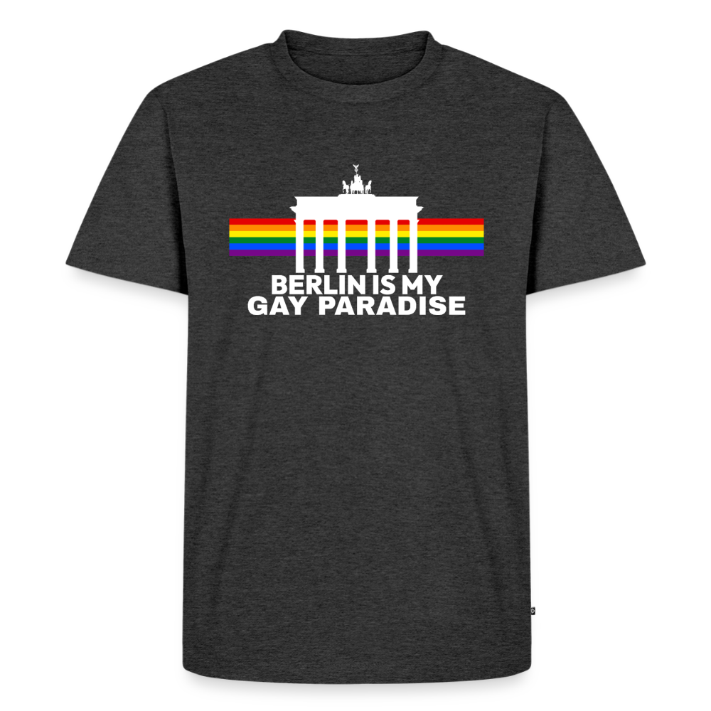 BERLIN IS MY GAY PARADISE Premium Pride T-Shirt - Anthrazit meliert