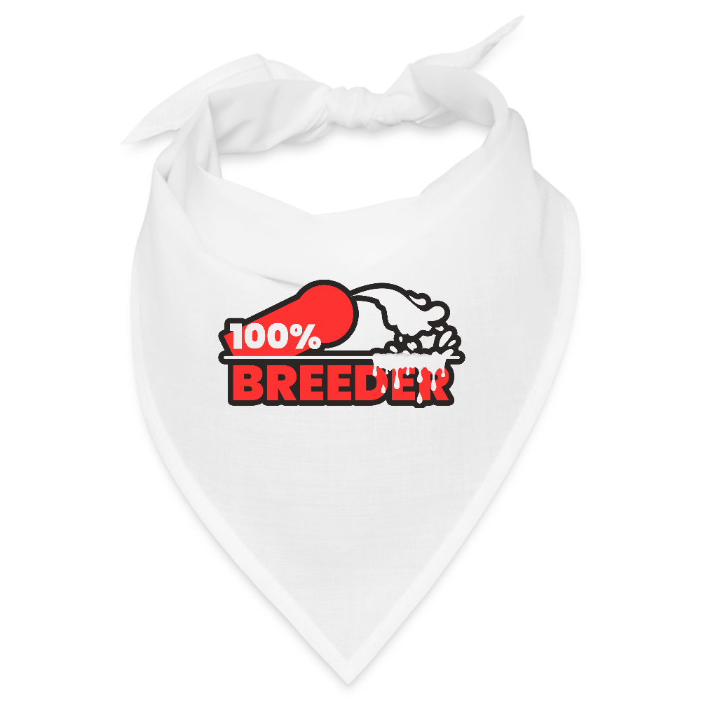 100% BREEDER | Kink Fetish Pride Bandana - Weiß