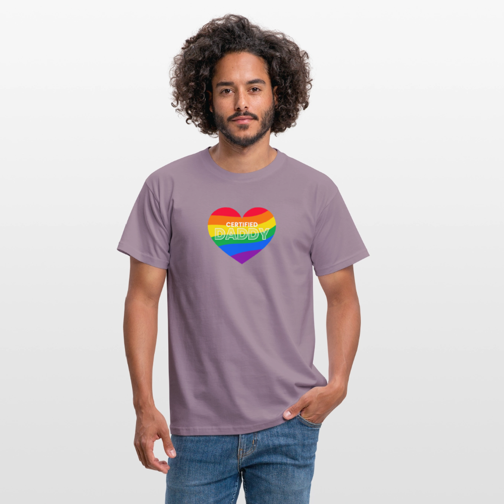 CERTIFIED DADDY | Kink Fetish Pride T-Shirt - Lilagrau 