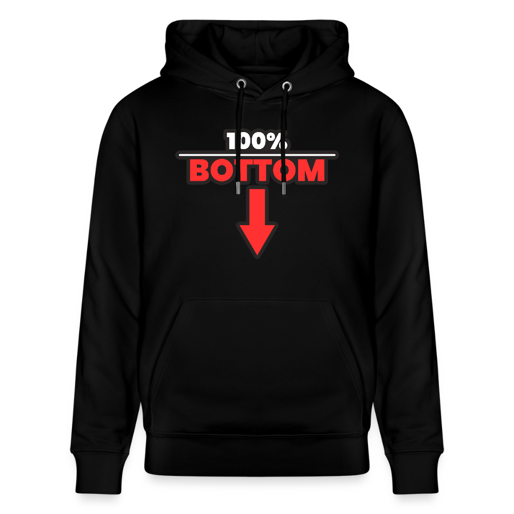 100% BOTTOM [PFEIL] | Kink Fetish Pride Bio-Hoodie Unisex - Schwarz
