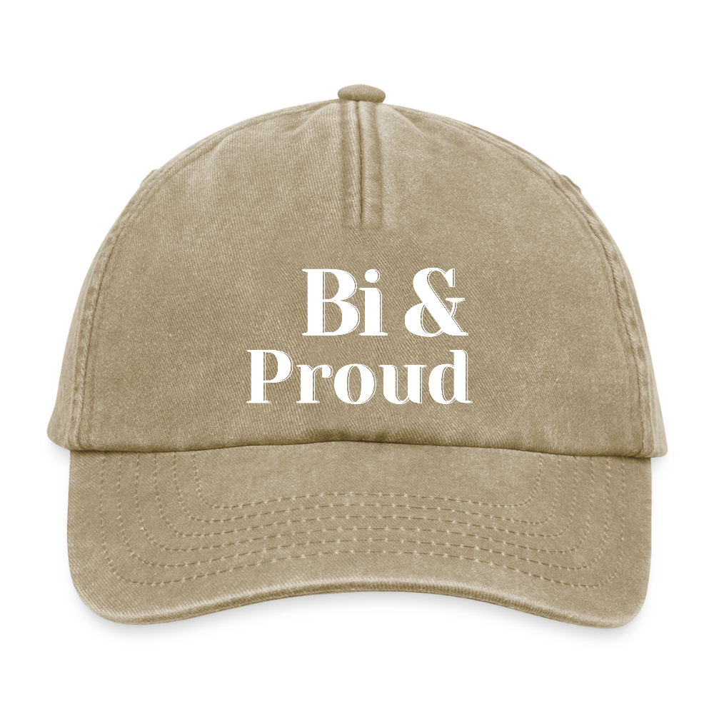 Bi & Proud | Pride Vintage Cap [SIMPLE] - Vintage Beige