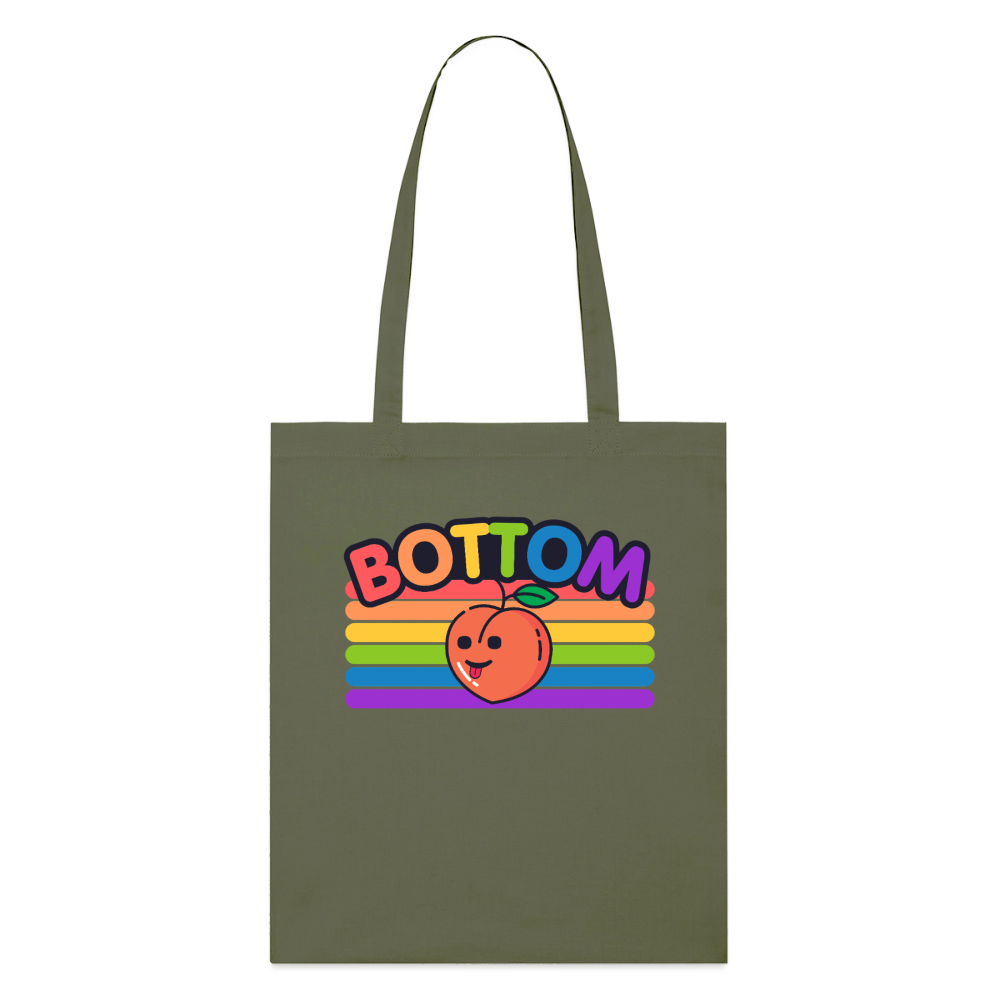 Bottom Gay by PrideLAB | Pride Bio-Stoffbeutel - Khaki