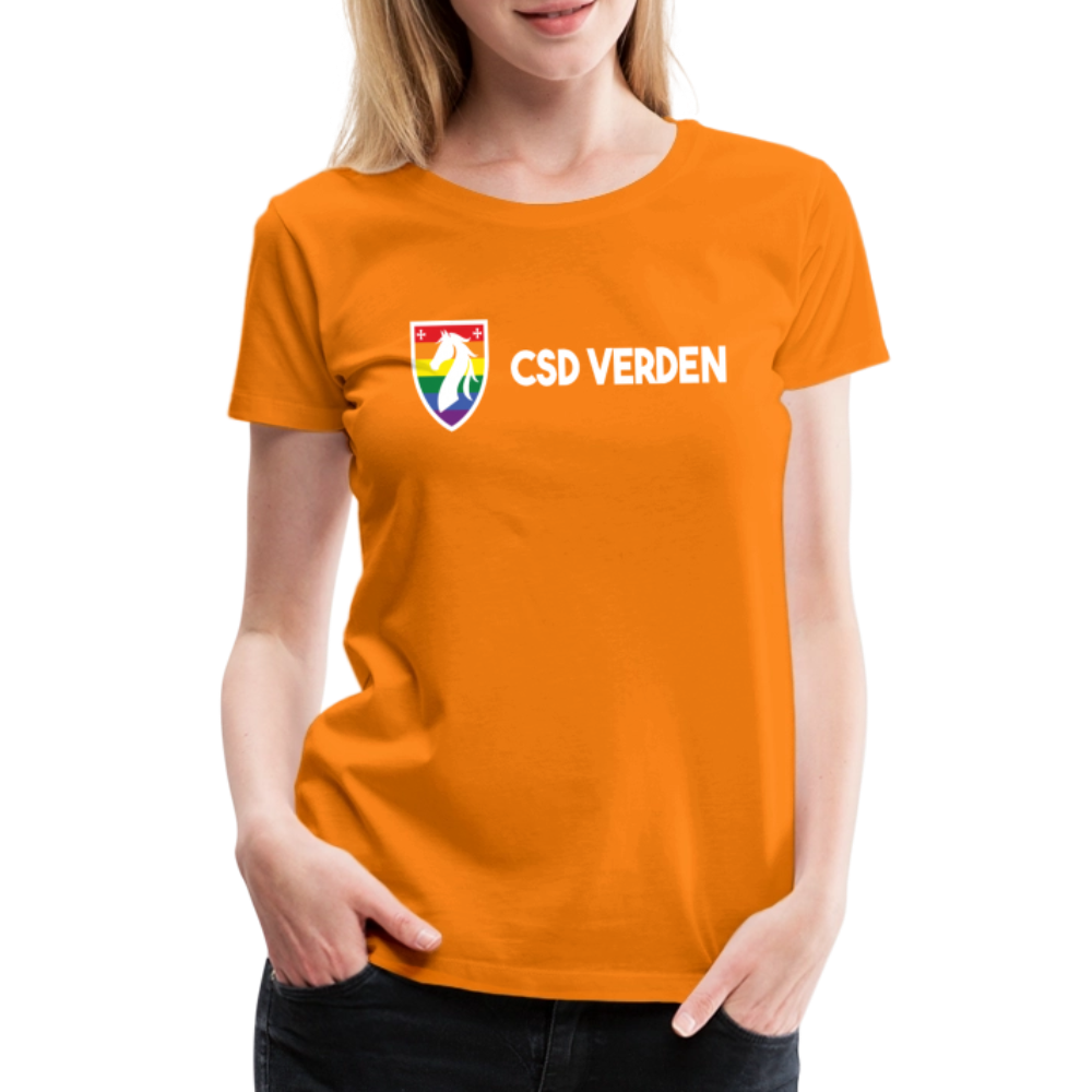 CSD Verden Premium Pride T-Shirt Tailiert Doppelseitig - Orange