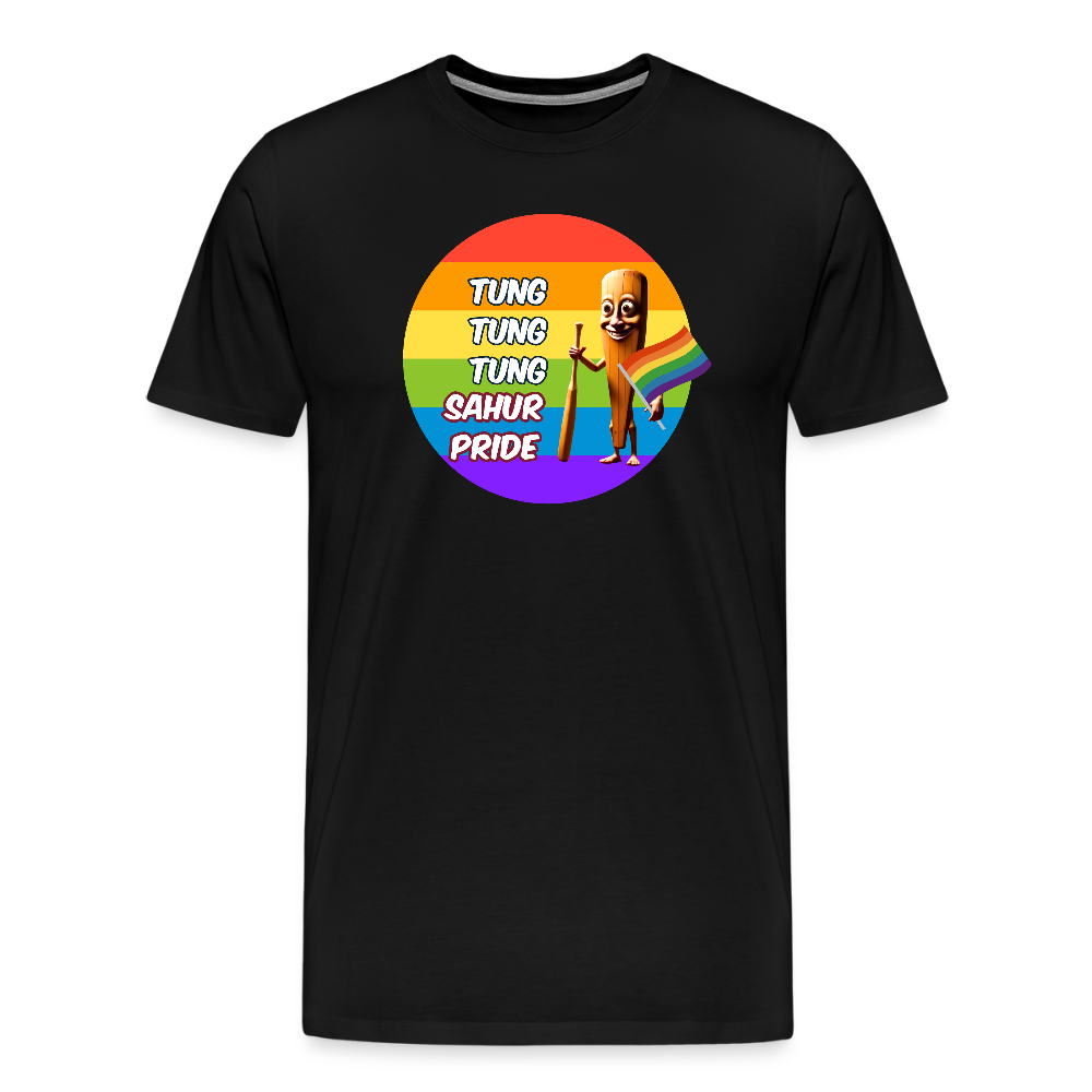 Tung Tung Tung Sahur Pride Premium T-Shirt - Schwarz