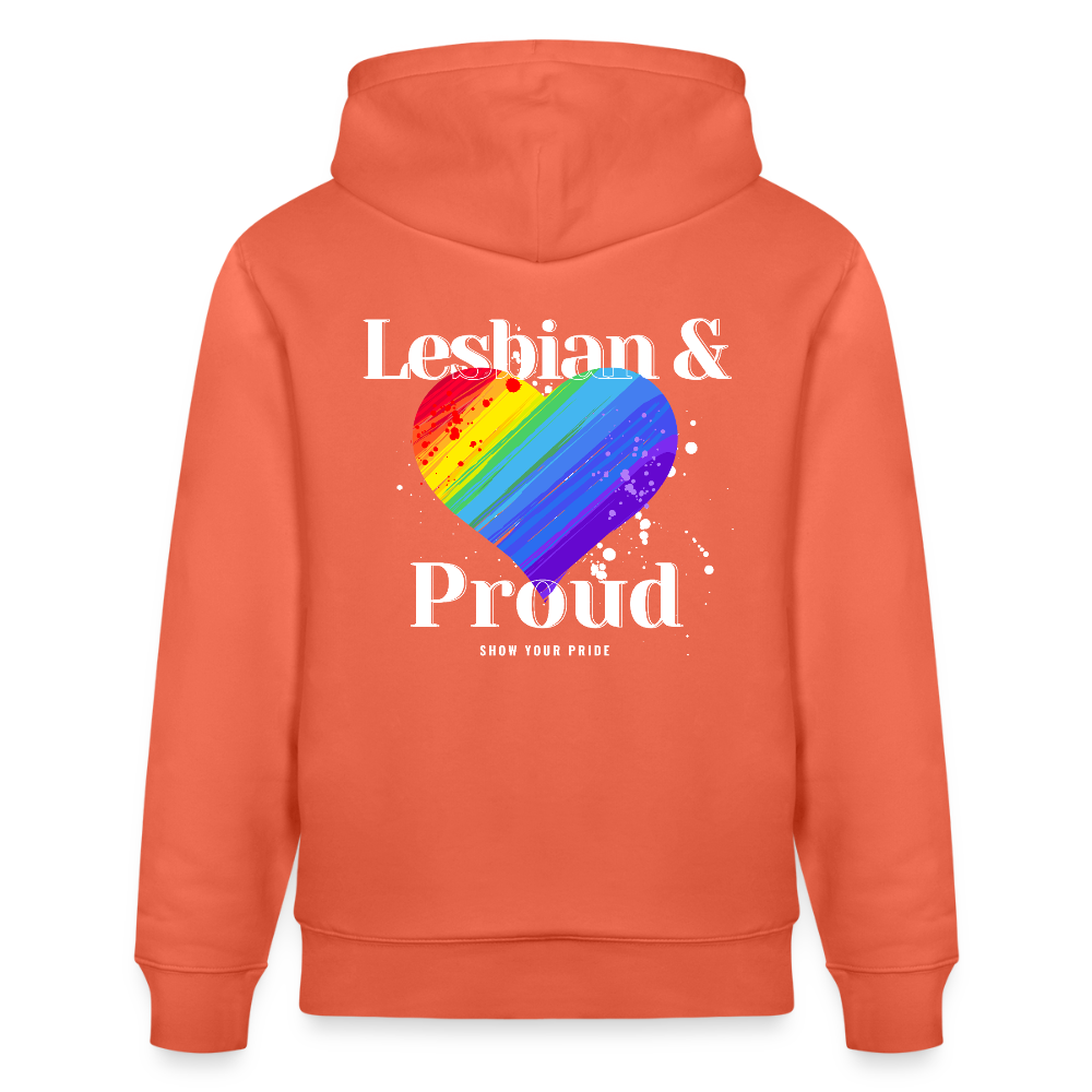 Lesbian & Proud | Pride Bio-Hoodie Unisex - Hellrot