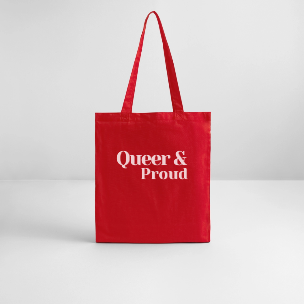 Queer & Proud | Pride Bio-Stoffbeutel [SIMPLE] - Rot
