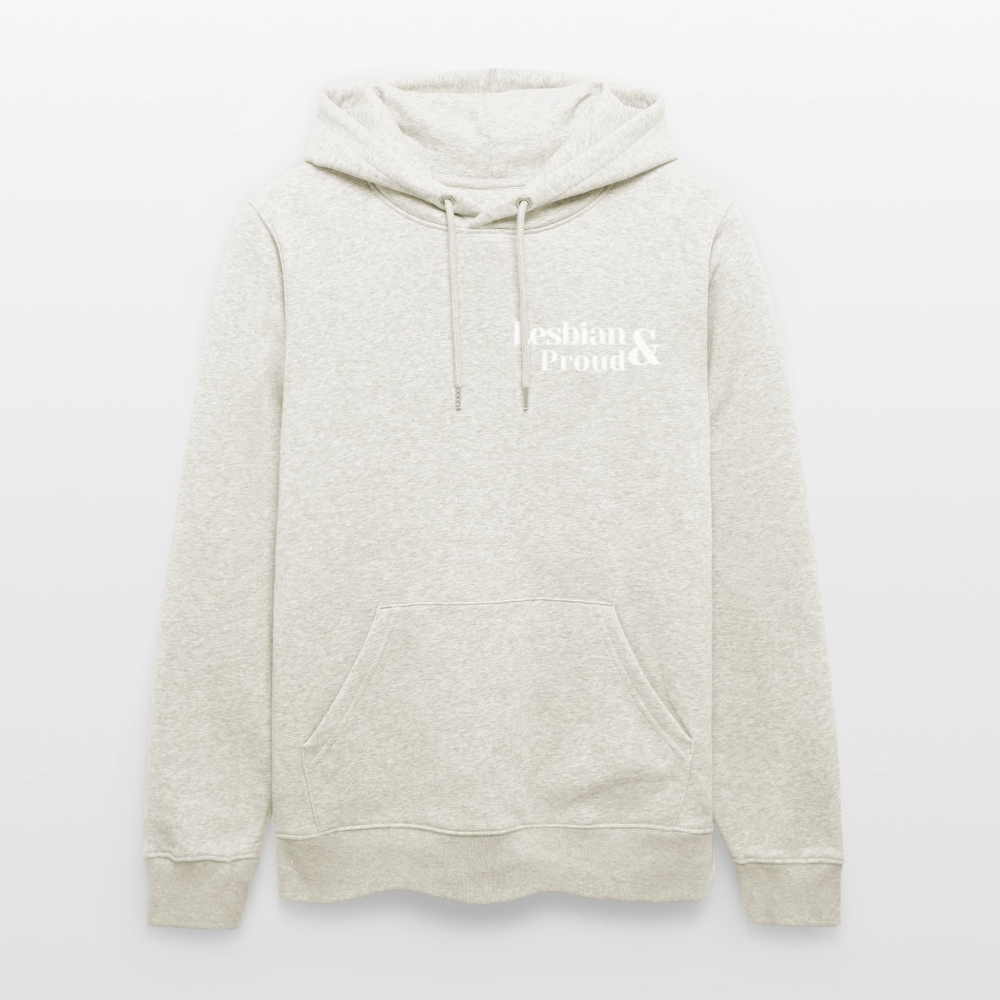 Lesbian & Proud | Pride Bio-Hoodie Unisex - Beige meliert