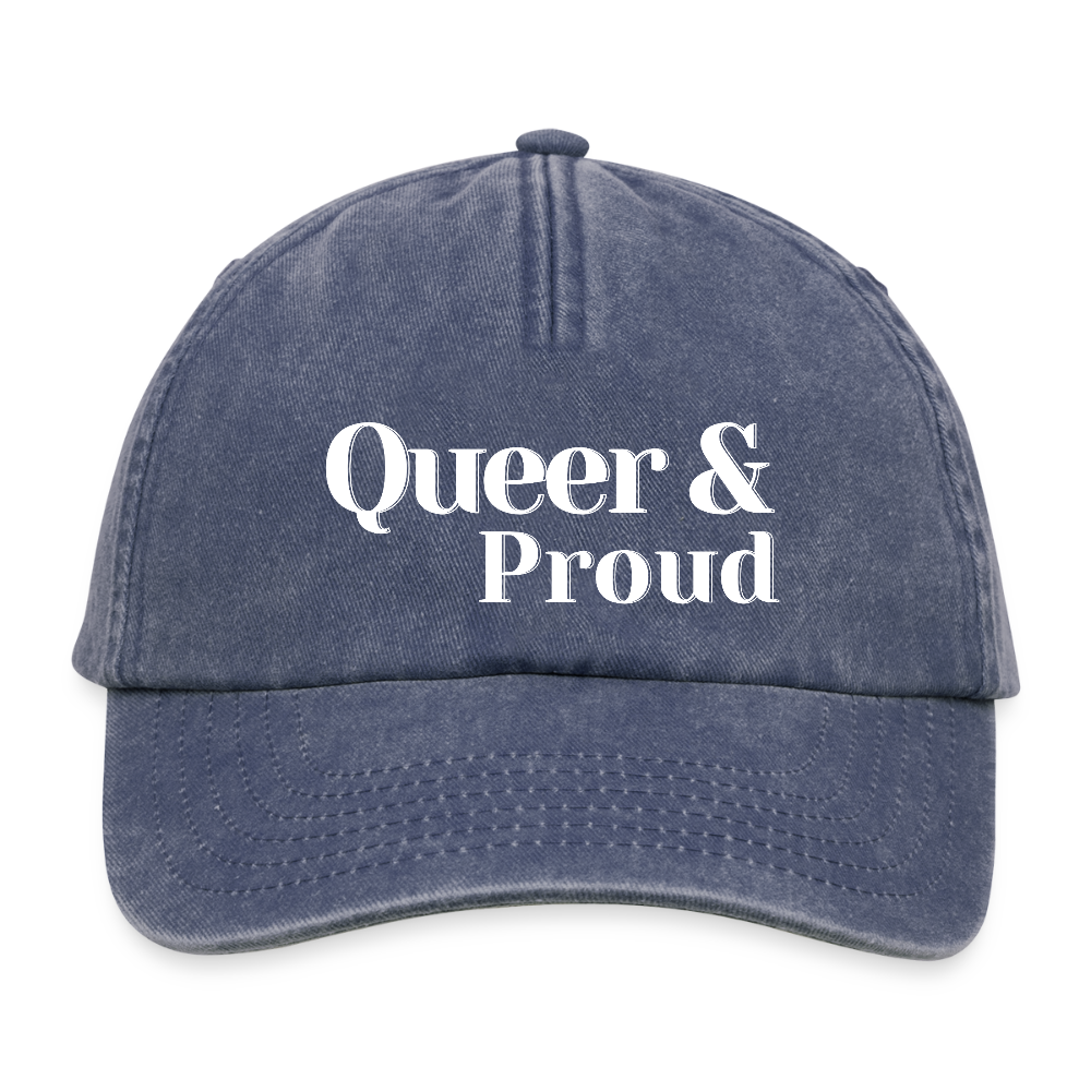 Queer & Proud | Pride Vintage Cap [SIMPLE] - Vintage Denim