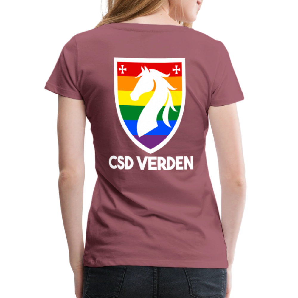 CSD Verden Premium Pride T-Shirt Tailiert Doppelseitig - Malve