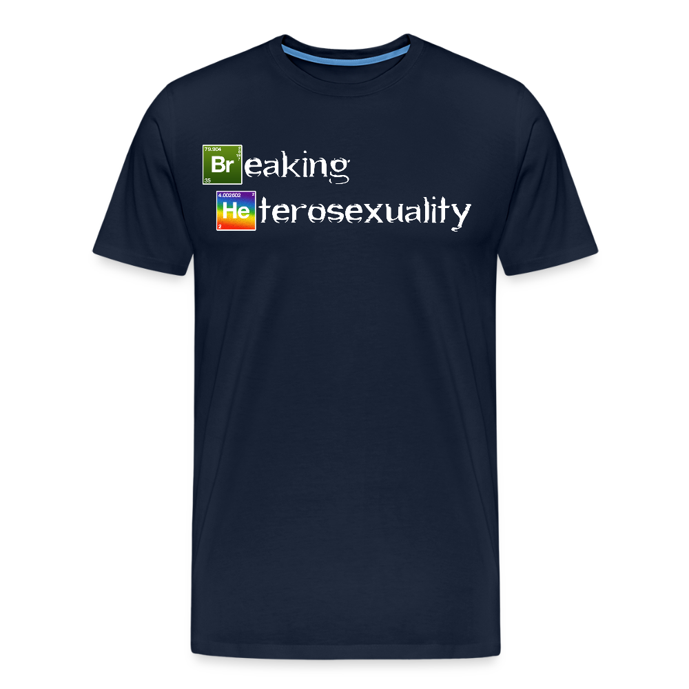 Breaking Heterosexuality Premium T-Shirt - Navy