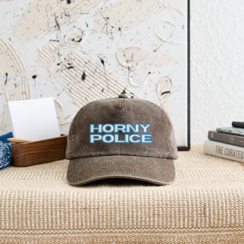 HORNY POLICE | Kink Fetish Pride Vintage Cap - Vintage Braun