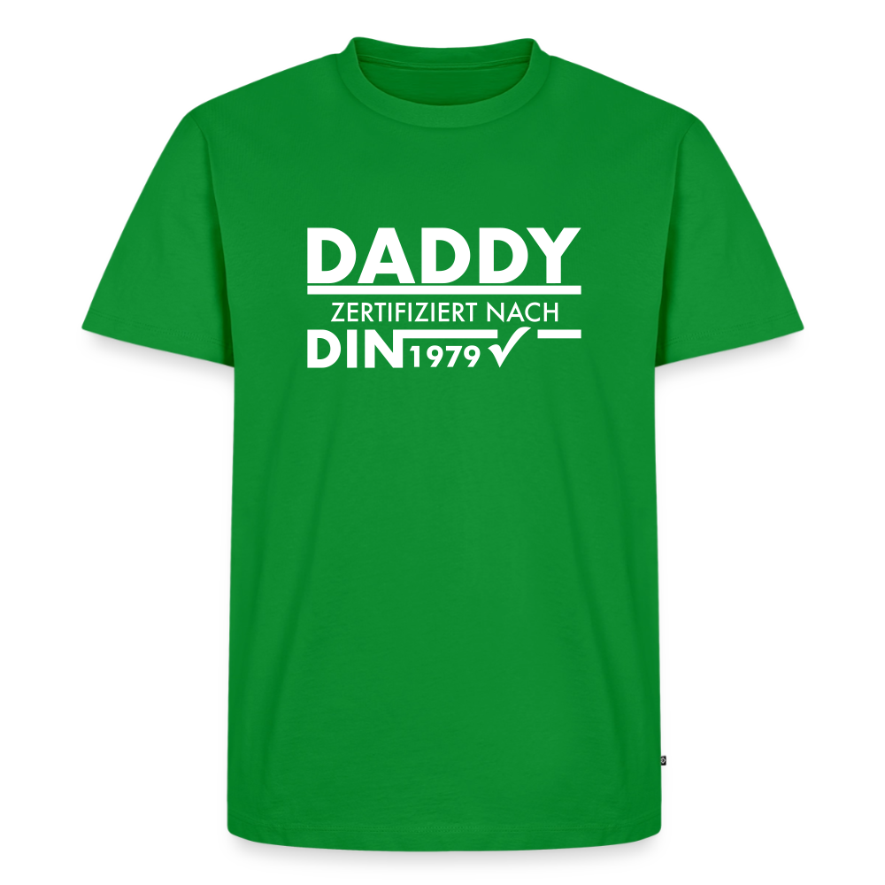 Personalisiertes „Daddy Zertifiziert“ T-Shirt – Nach DIN-Norm [Jahr] - Grün