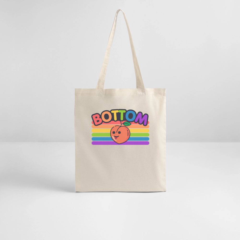 Bottom Gay | Pride Bio-Stoffbeutel - Weißgrau