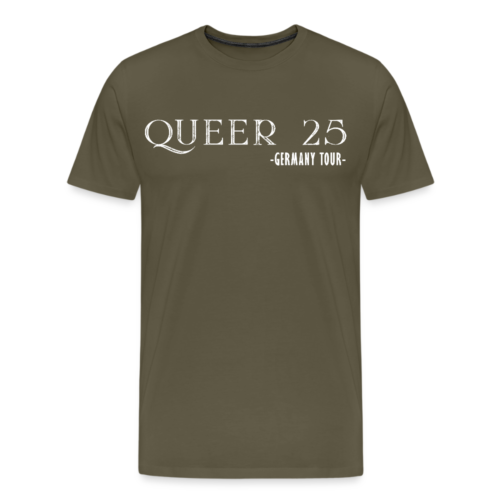 QUEER 2025 Germany CSD Tour Premium T-Shirt - Khaki