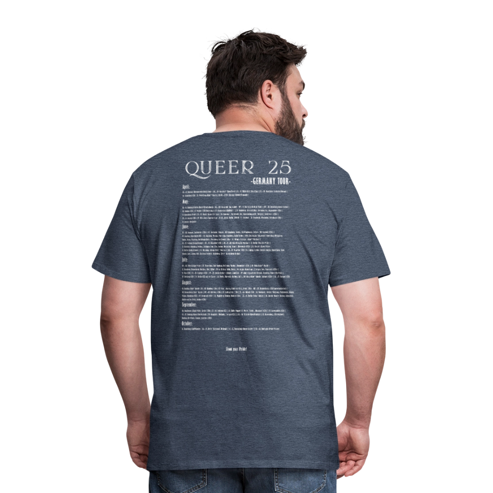 Pride T-Shirt QUEER | Germany Tour 2025 - Blau meliert