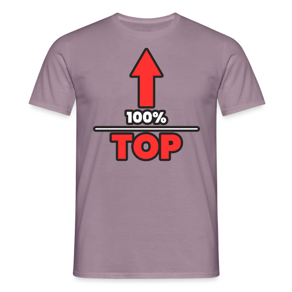 100% TOP [PFEIL] | Kink Fetish Pride T-Shirt - Lilagrau 