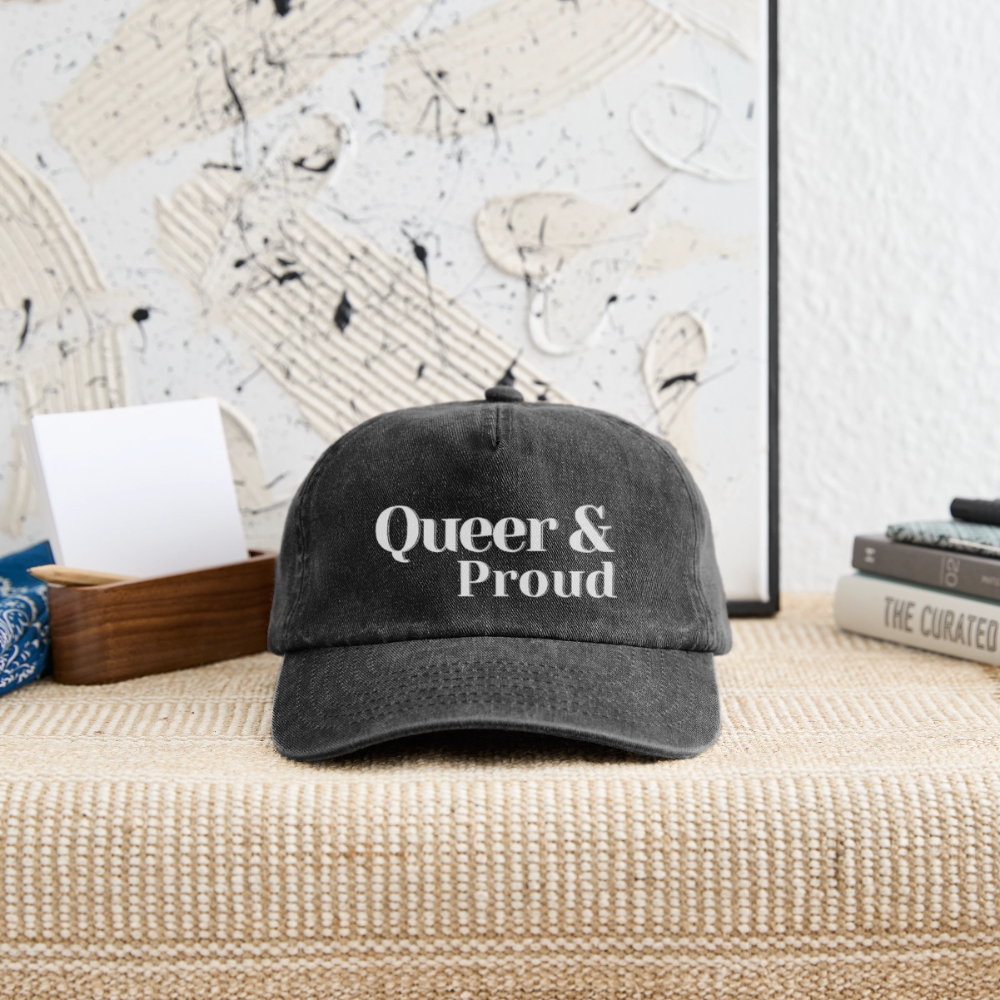 Queer & Proud | Pride Vintage Cap [SIMPLE] - Vintage Schwarz