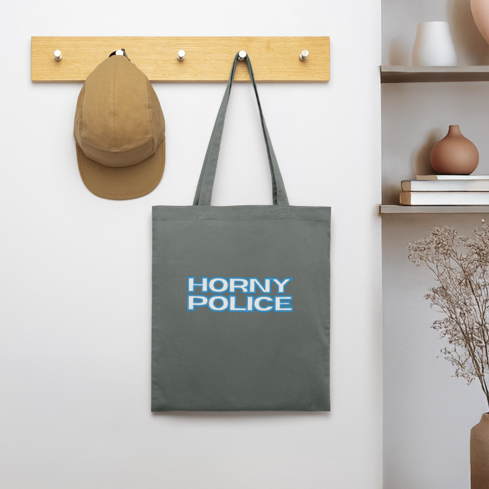 HORNY POLICE | Kink Fetish Pride Bio-Stoffbeutel - Anthrazit