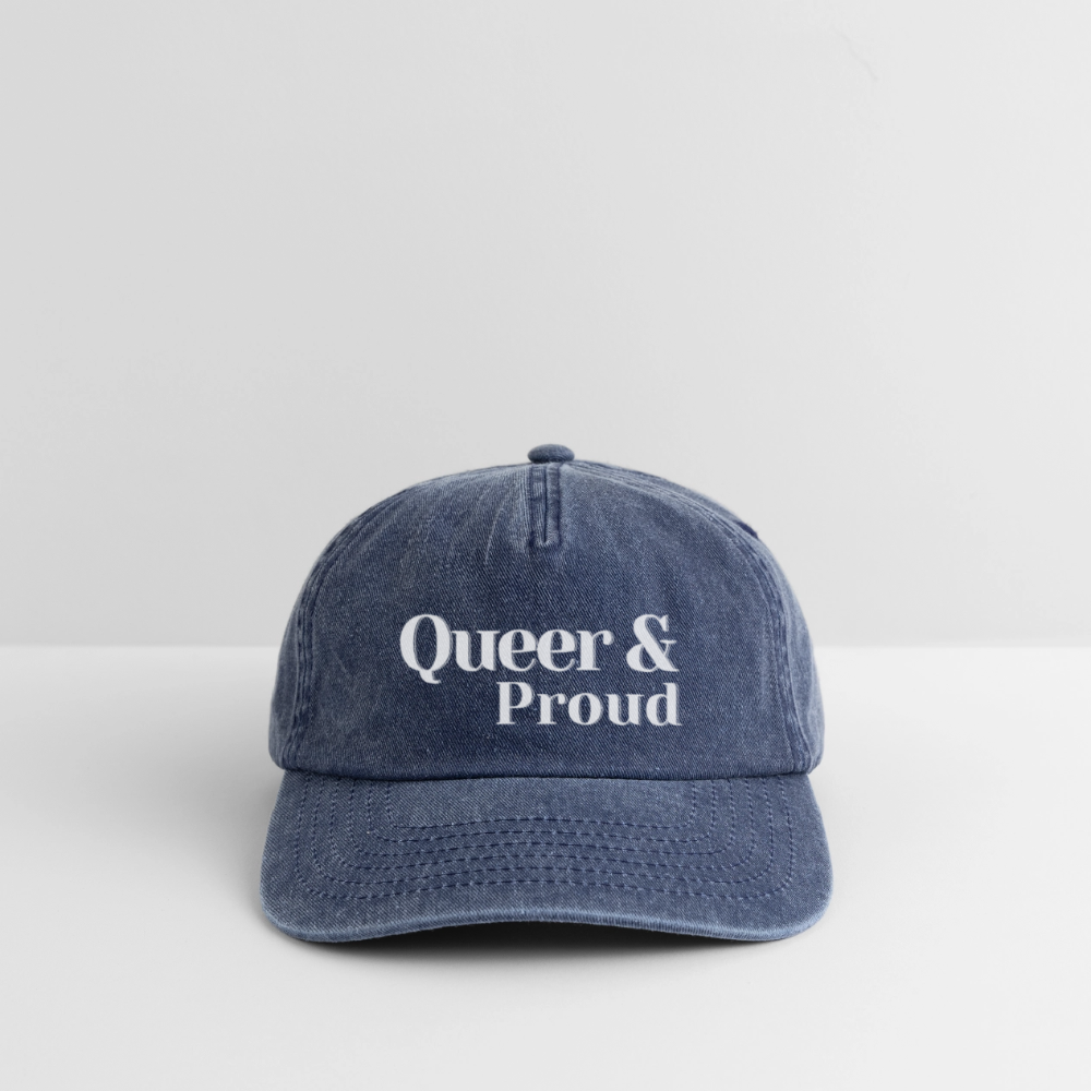 Queer & Proud | Pride Vintage Cap [SIMPLE] - Vintage Denim