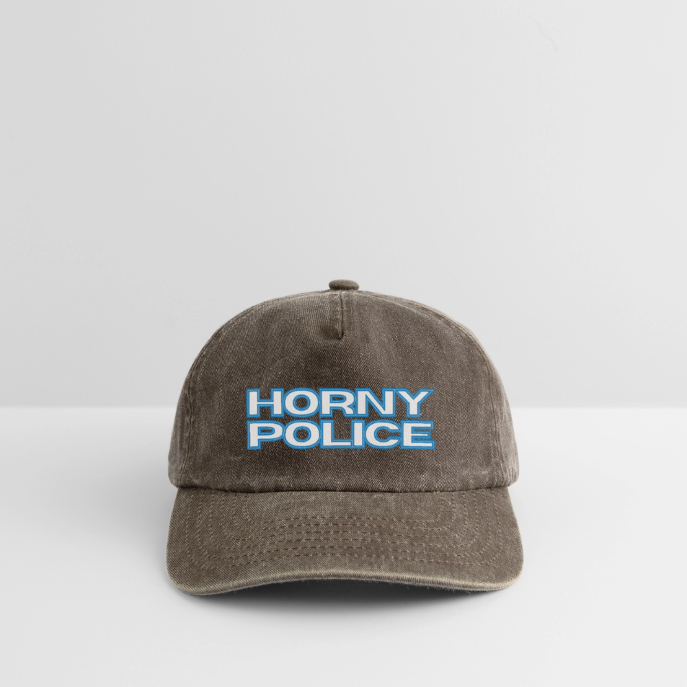 HORNY POLICE | Kink Fetish Pride Vintage Cap - Vintage Braun