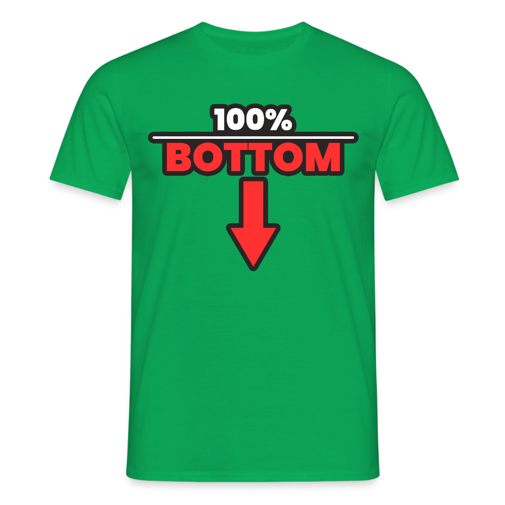 100% BOTTOM [PFEIL] | Kink Fetish Pride T-Shirt - Kelly Green