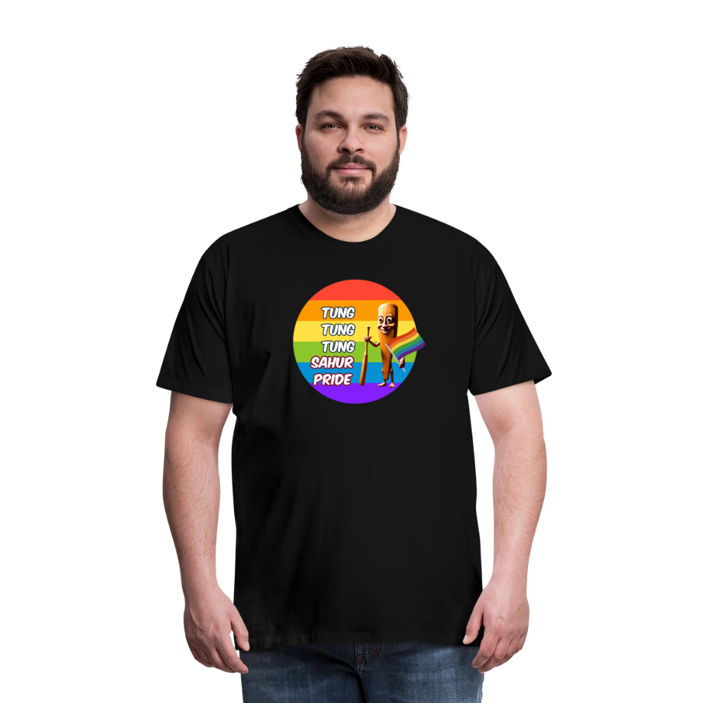 Tung Tung Tung Sahur Pride Premium T-Shirt - Schwarz