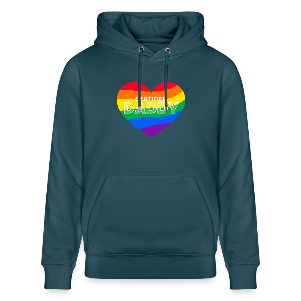 CERTIFIED DADDY | Kink Fetish Pride Bio-Hoodie Unisex - Dunkles Petrol