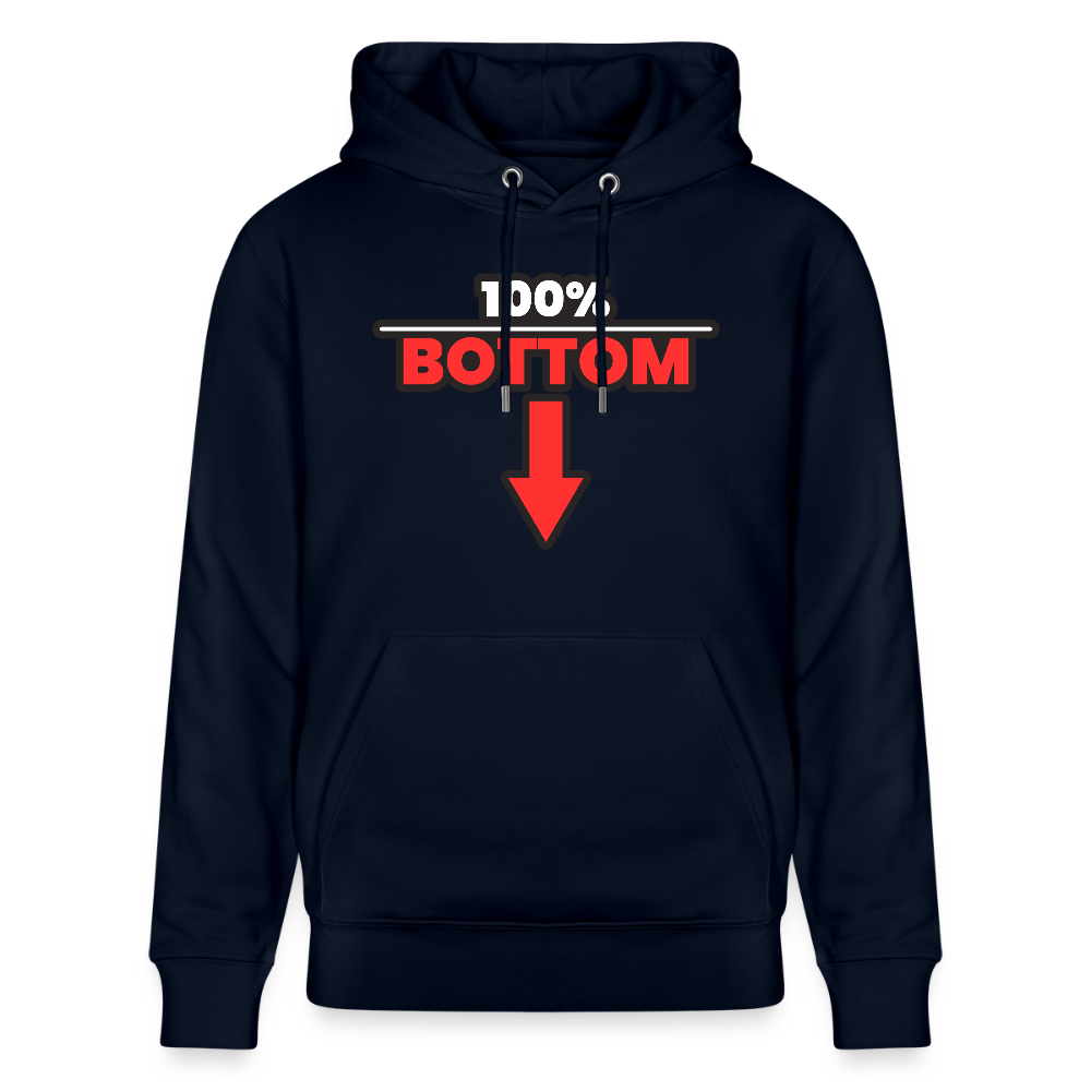 100% BOTTOM [PFEIL] | Kink Fetish Pride Bio-Hoodie Unisex - Navy