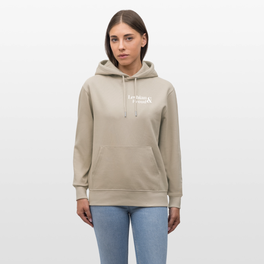 Lesbian & Proud | Pride Bio-Hoodie Unisex - Beige