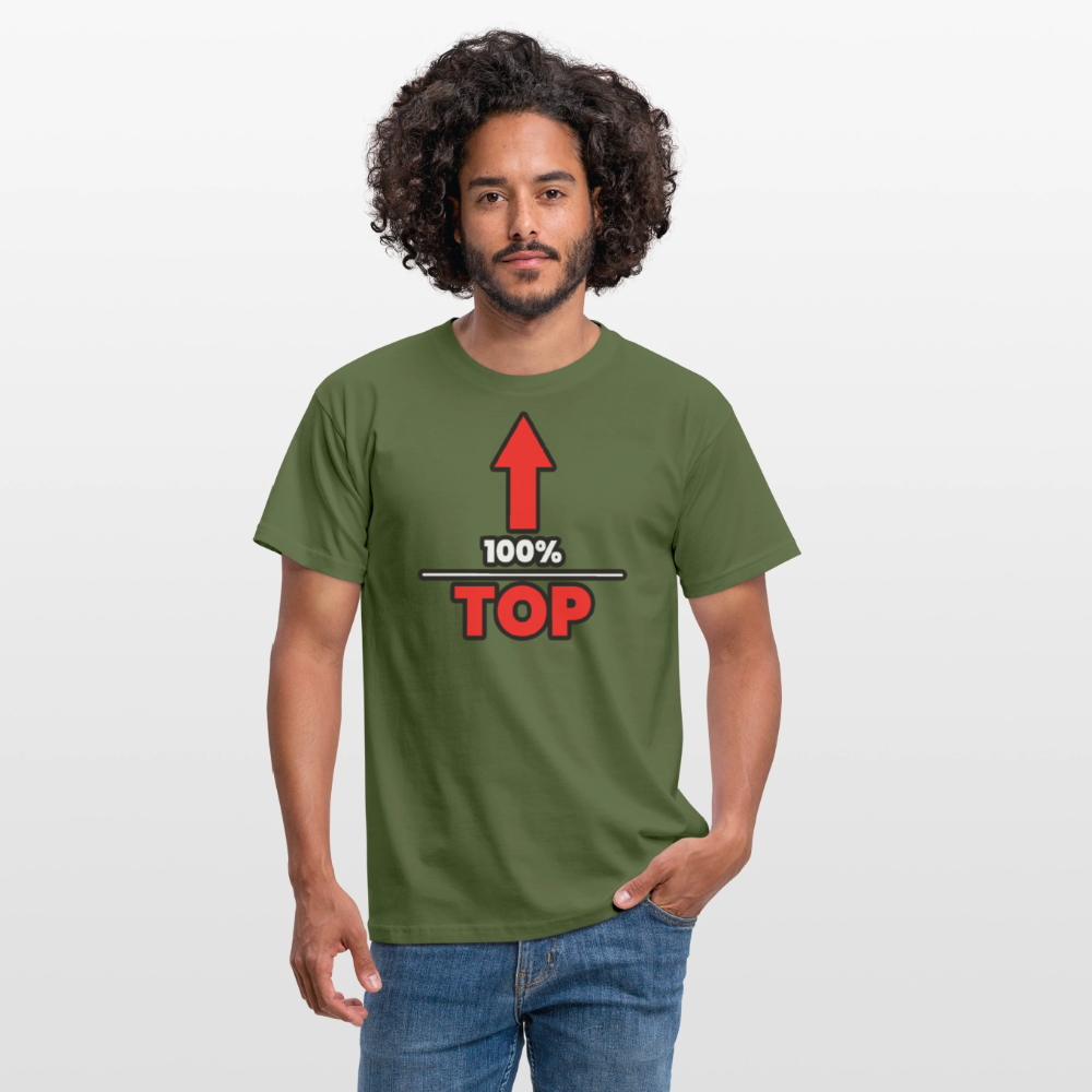 100% TOP [PFEIL] | Kink Fetish Pride T-Shirt - Militärgrün