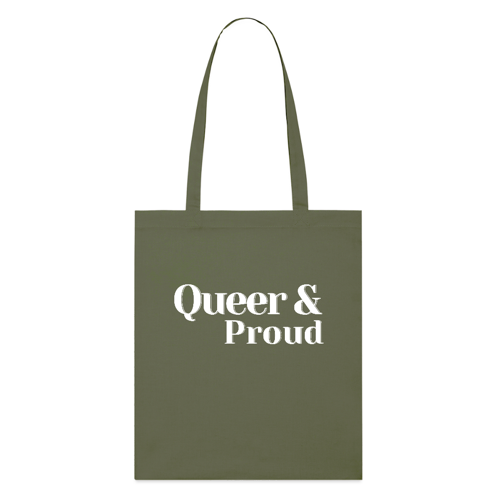 Queer & Proud | Pride Bio-Stoffbeutel [SIMPLE] - Khaki