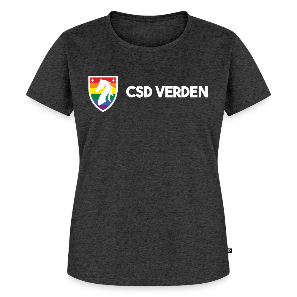 CSD Verden Premium Pride T-Shirt Tailiert Doppelseitig - Anthrazit meliert