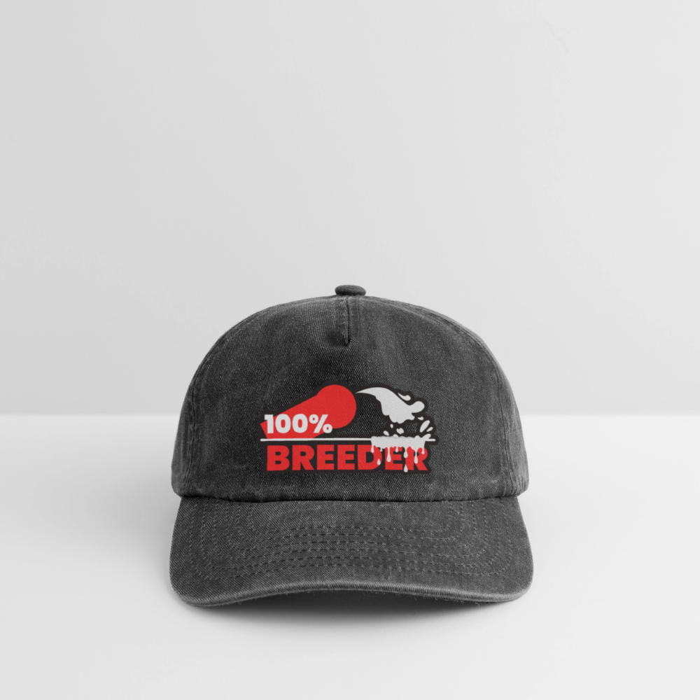 100% BREEDER | Kink Fetish Pride Vintage Cap - Vintage Schwarz