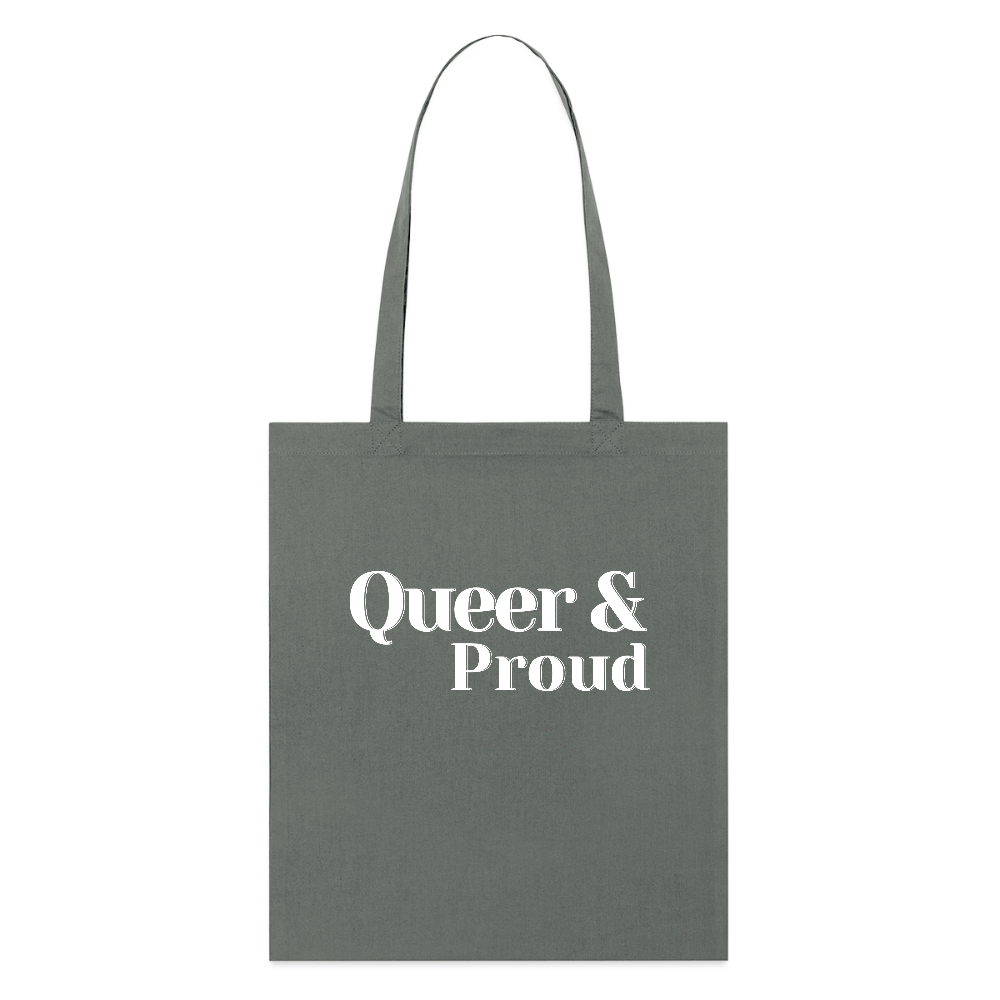 Queer & Proud | Pride Bio-Stoffbeutel [SIMPLE] - Anthrazit