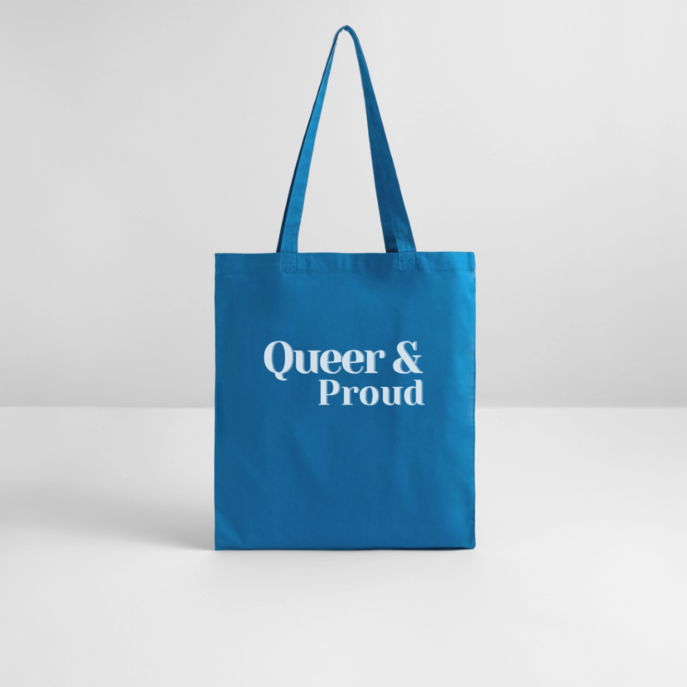 Queer & Proud | Pride Bio-Stoffbeutel [SIMPLE] - Königsblau