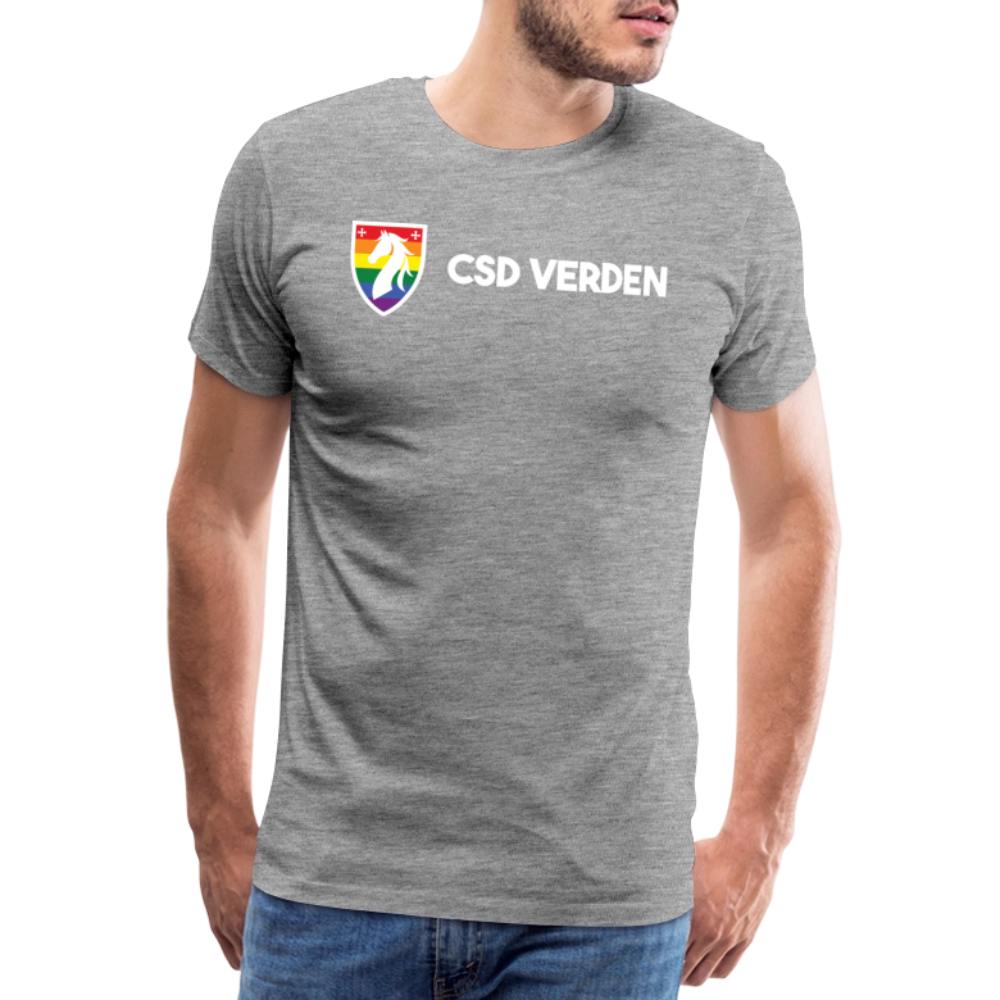 CSD Verden Premium Pride T-Shirt Doppelseitig - Grau meliert