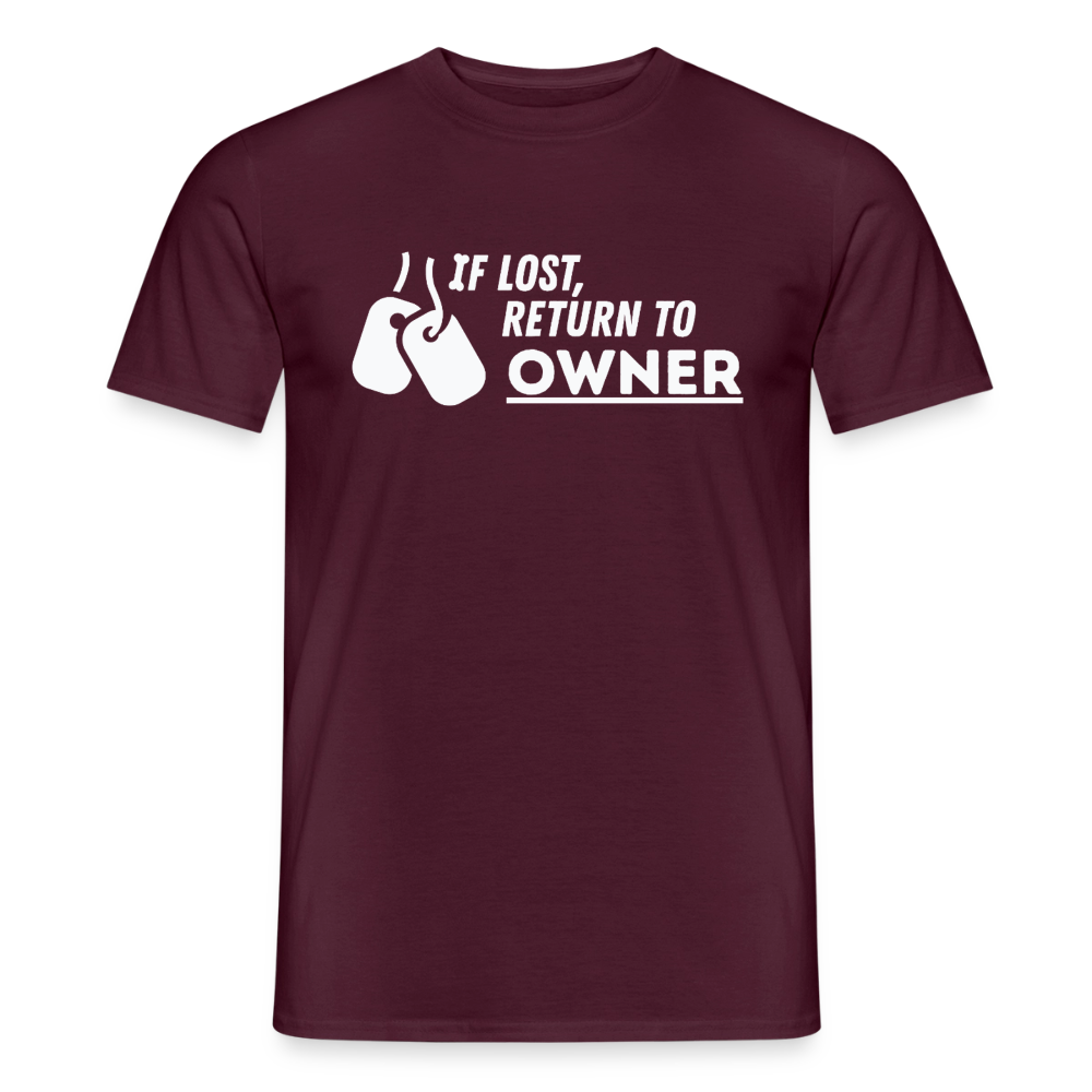 If Lost Return to Owner T-Shirt | Kinky Petplay Ownership Pride Design - Ziegelrot