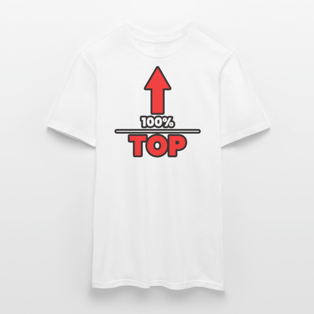 100% TOP [PFEIL] | Kink Fetish Pride T-Shirt - Weiß