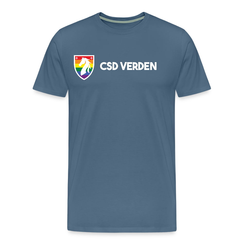 CSD Verden Premium Pride T-Shirt Doppelseitig - Blaugrau