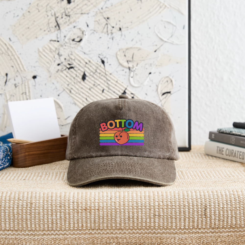 Bottom Gay | Pride Vintage Cap - Vintage Braun