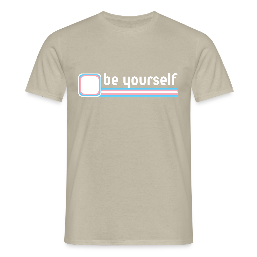 "be yourself" | Trans Pride T-Shirt - Sandbeige