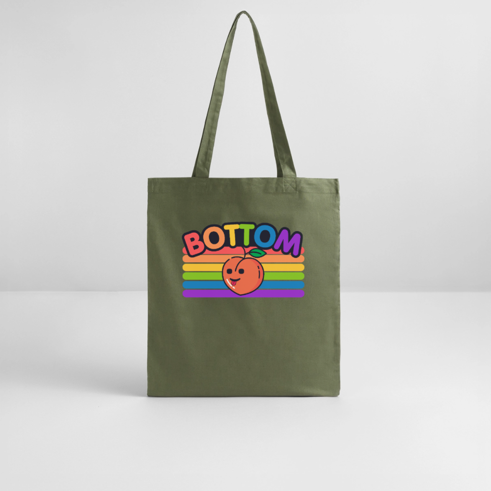 Bottom Gay by PrideLAB | Pride Bio-Stoffbeutel - Khaki