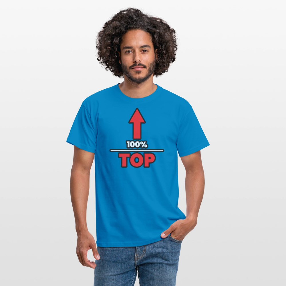 100% TOP [PFEIL] | Kink Fetish Pride T-Shirt - Royalblau