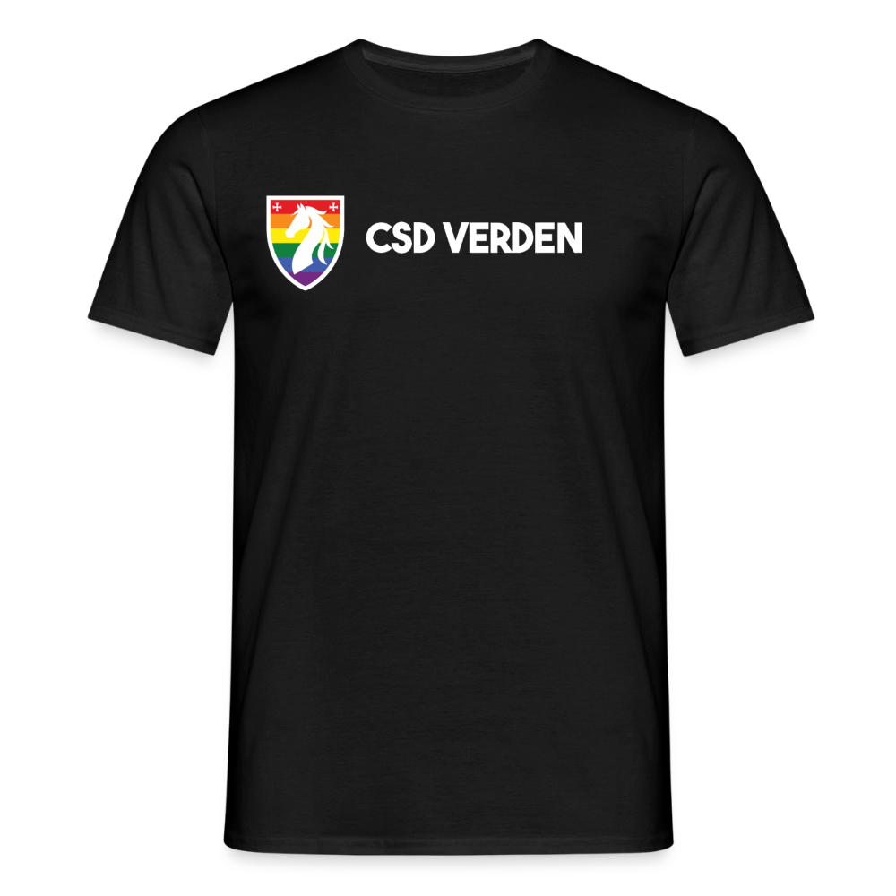 CSD Verden Premium Pride T-Shirt Doppelseitig - Schwarz