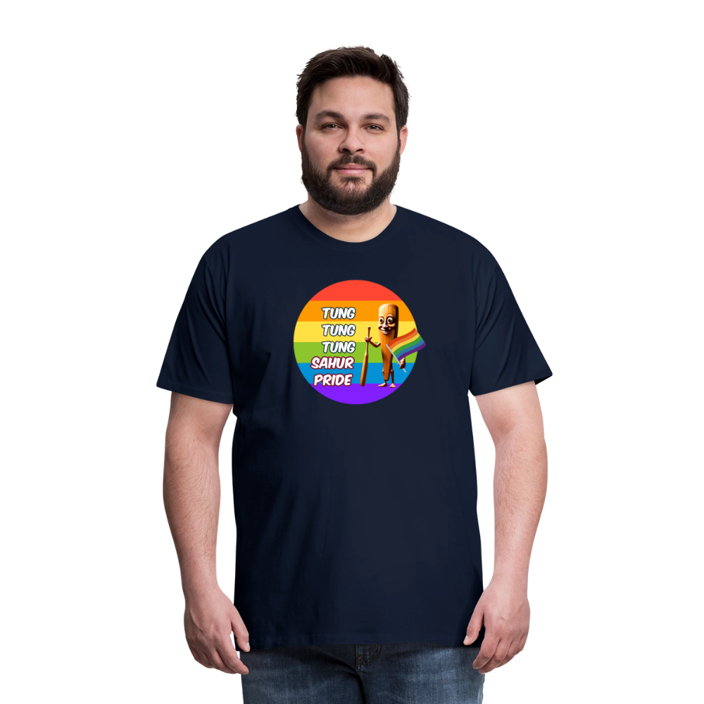 Tung Tung Tung Sahur Pride Premium T-Shirt - Navy