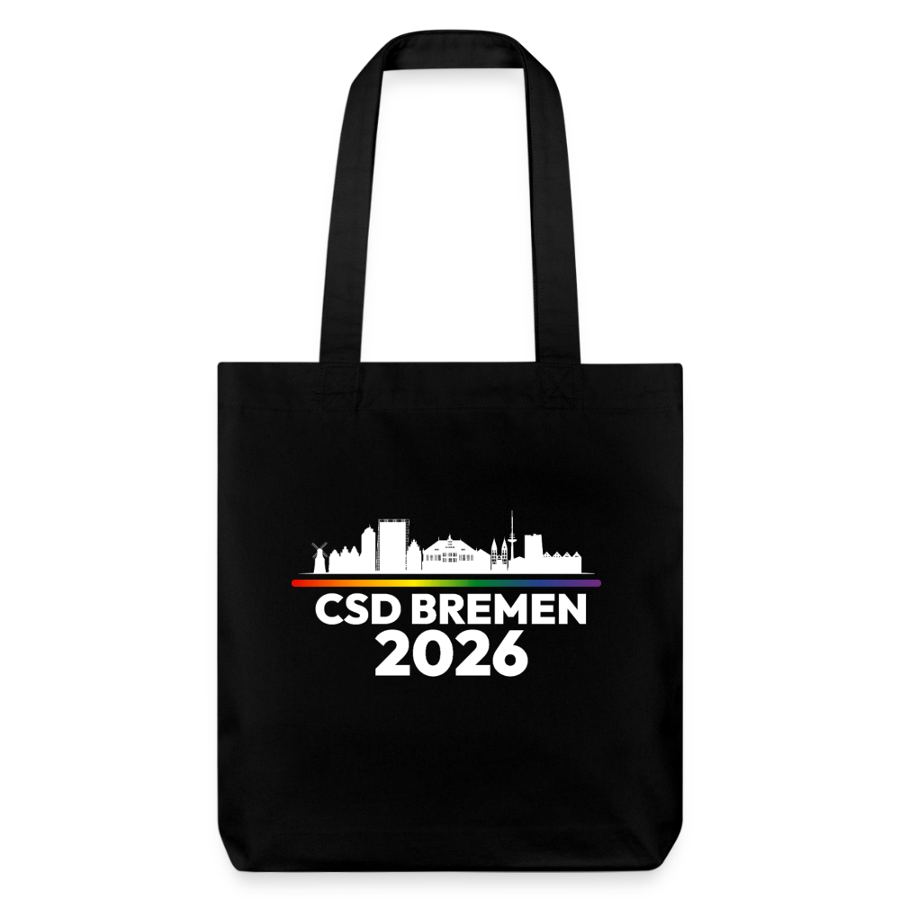 CSD BREMEN 2026 PRIDE Stoffbeutel recycelter Heavyweight - Schwarz